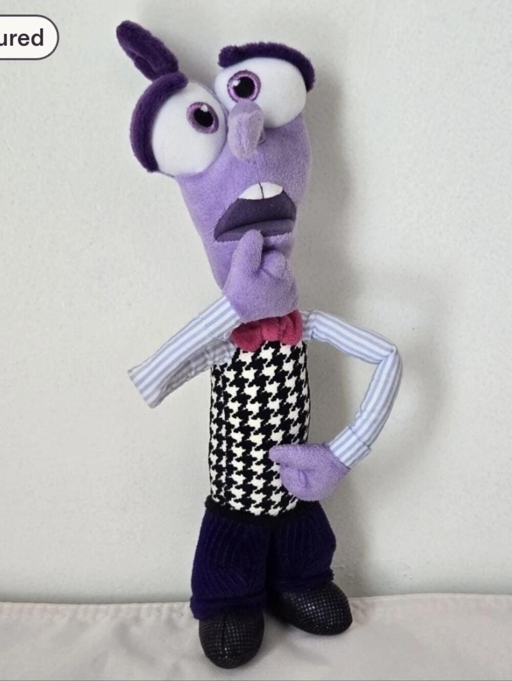 Disney Store Exclusive Original 1st movie 12" Inside Out FEAR Plush Doll STAMPED